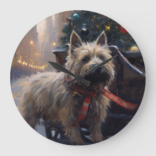 Kairn Terrier jul jul, helgsäsong Stor Klocka