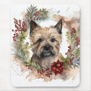 Kairn Terrier Juldagen Utandning Festive Valp Musmatta