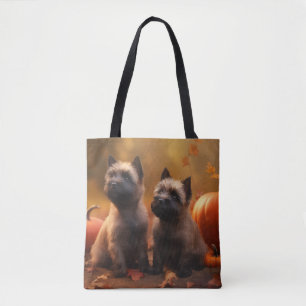 Kairn Terrier Puppy Autumn Delight Pumpkin Tygkasse