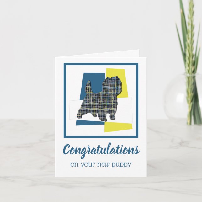 Kairn Terrier Puppy Grattiss Greeting Card Kort (Framsida)