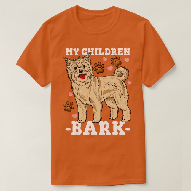 Kairn Terrier Rolig hund ägare i Pappa Mamma Älska T Shirt (Design framsida)