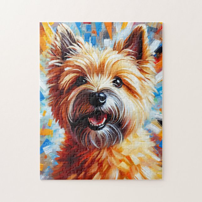 Kairn Terrier Wheaten Hund Acrylic Print Hund älsk Pussel (Vertikal)