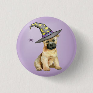 Kairn Terrier Witch Button Knapp