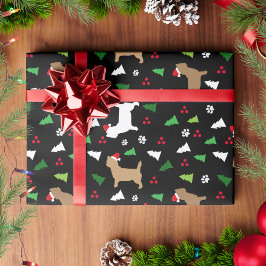 Kairn Terriers Santa Hats jul Black Presentpapper