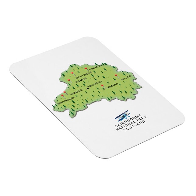 Kairngorms nationalpark karta magnet (Högersidan)