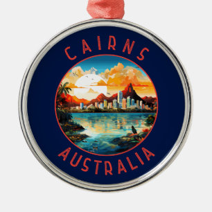 Kairns Australia Retro Distress Circle Julgransprydnad Metall
