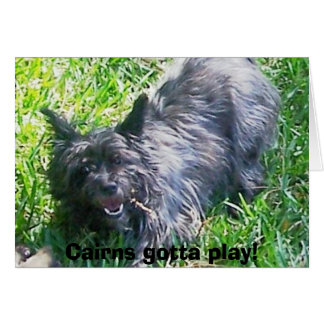 Kairns måste spela! hälsningskort