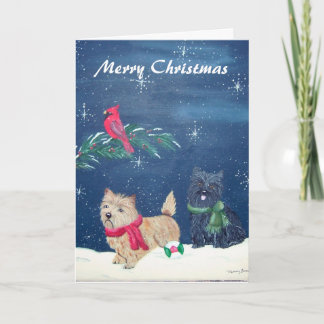 Kairns Terrier-julkort Helgkort