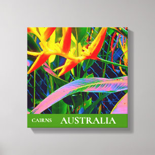 Kairns tropiska blomma Australiens resekonst Canvastryck