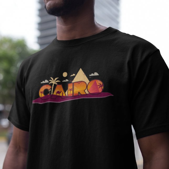 Kairo City Lettering med Camels T-Shirt (Skapare uppladdad)