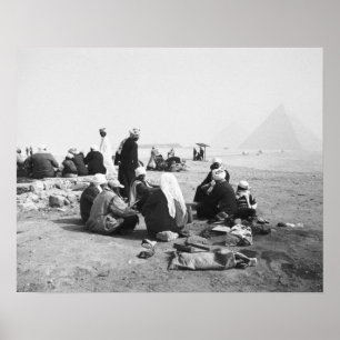 Kairo Egypten, Camel Jockeys Giza Pyramids (NR) 2 Poster