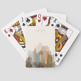 Kairo, Egypten City Skyline Spel Kort