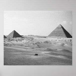 Kairo Egypten, Giza Pyramiderna Poster