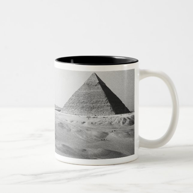 Kairo Egypten, Giza Pyramiderna Två-Tonad Mugg (Höger)