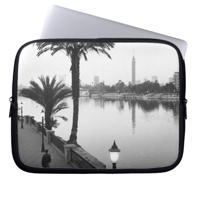 Kairo Egypten, Längs Nilen Laptop Fodral (Framsidan)