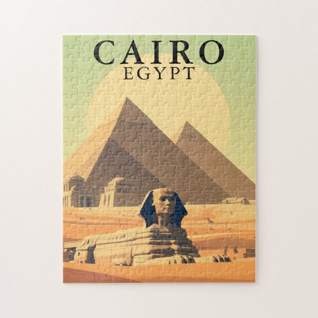 Kairo Egypten Pussel Vintage Resa (Vertikal)