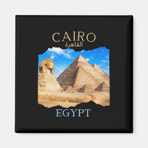 Kairo Egypten Pyramiderna kairo' På arabiska Egypt Magnet
