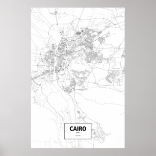 Kairo, Egypten (svart på vitt) Poster
