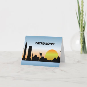 Kairo Egypten Tack Kort