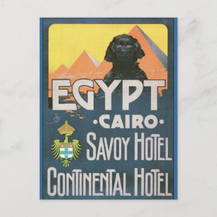Kairo Egypten - Vintage resor poster konst Vykort