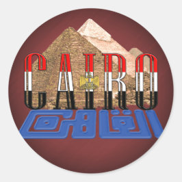 Kairo Egyptian Pyramids Runt Klistermärke