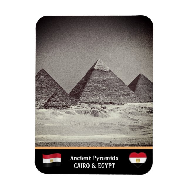 Kairo, egyptiska pyramider - Ancient Egypten /UNES Magnet (Vertikal)