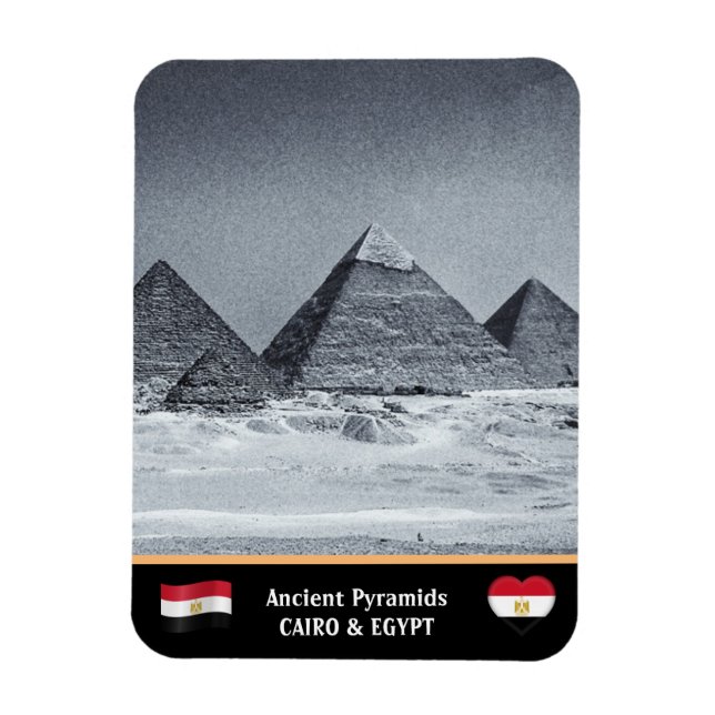 Kairo, egyptiska pyramider - Ancient Egypten /UNES Magnet (Vertikal)