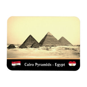 Kairo, egyptiska pyramider - antikens Egypten /Une Magnet