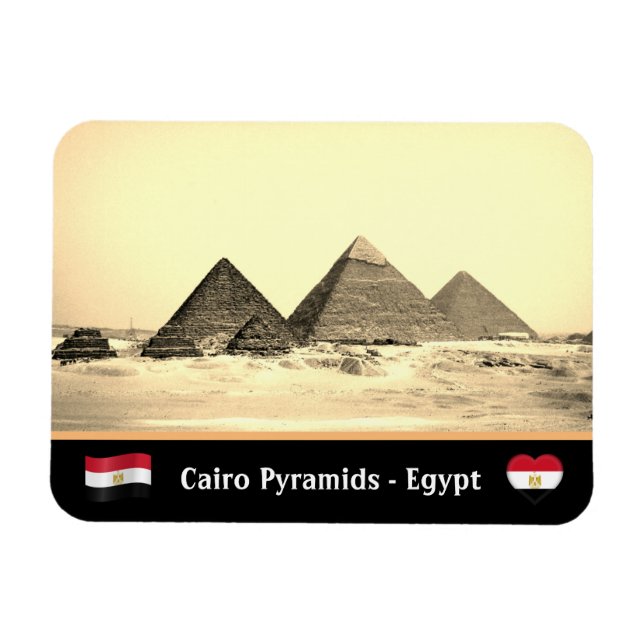 Kairo, egyptiska pyramider - antikens Egypten /Une Magnet (Horisontell)
