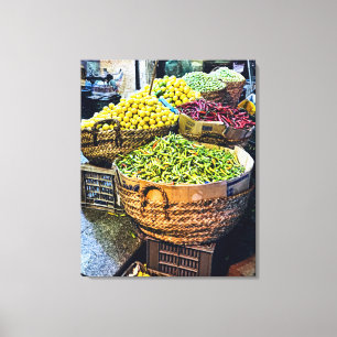 Kairo Khan el Khalili Bazaar Food Canvastryck