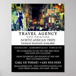 Kairo Market, Egypten, Travel Agency Advertising Poster