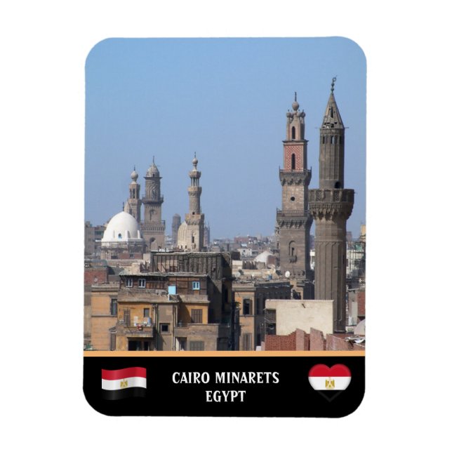 Kairo Minarets & Ancient City/Egypten Magnet (Vertikal)