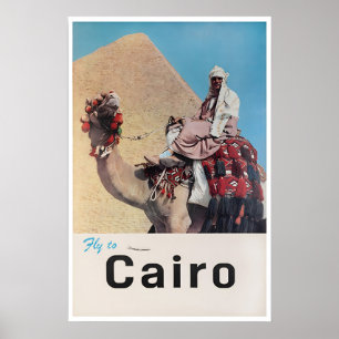 Kairo resemålaraffisch egyptisk konst Egypten tryc Poster