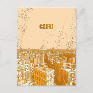 Kairo Skyline med Pyramids Vykort
