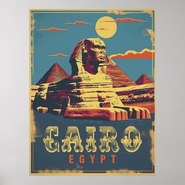 Kairo: Vintage Sphinx Poster (Framsidan)