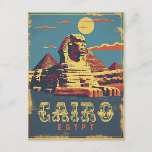 Kairo: Vintage Sphinx Vykort
