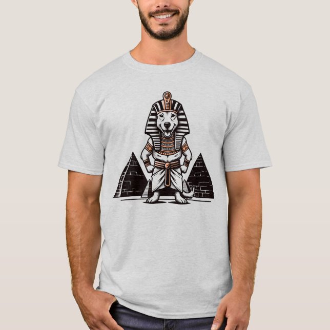 Kairos Hund - Pharaoh's Friend, Egyptian Hund De T Shirt (Framsida)