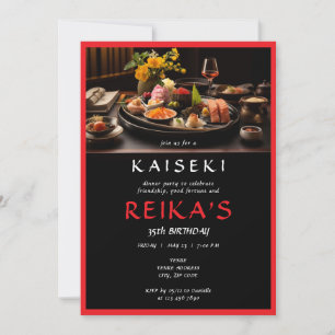 Kaiseki Private Chef Japansk Milestone Birthday Inbjudningar