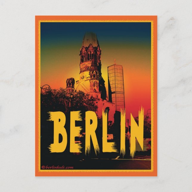 Kaiser-Wilhelm-Gedächtniskirche i Berlin Vykort (Framsida)