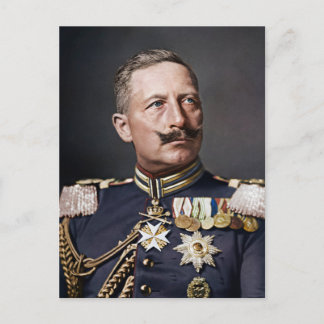 Kaiser Wilhelm II 1908 färgad Vykort