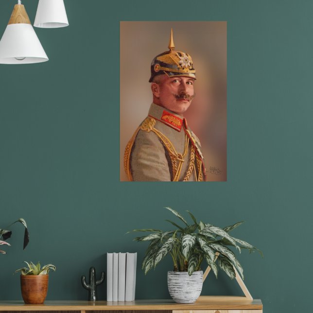 Kaiser Wilhelm II, Emperor of Tyskland w/namnteckn Poster (Vardagsrum 1)