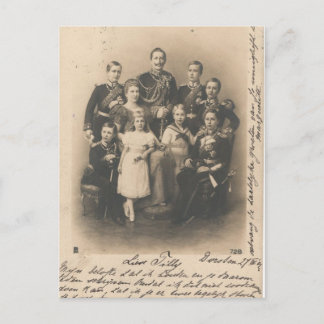 KAISER WILHELM II med sin familj #017D Vykort