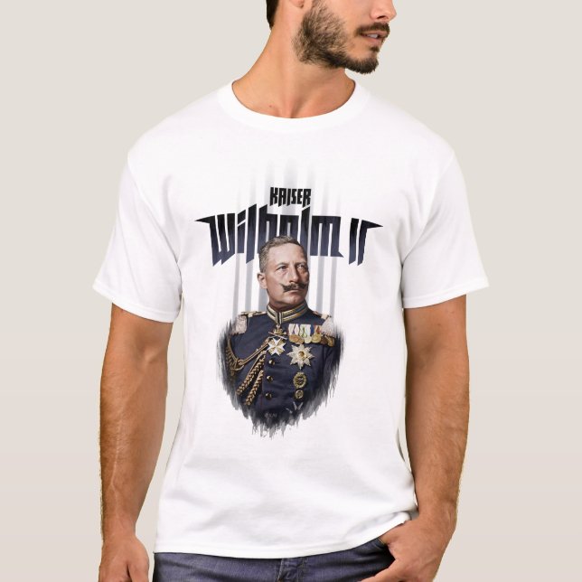 Kaiser Wilhelm II Porträtt Art T Shirt (Framsida)