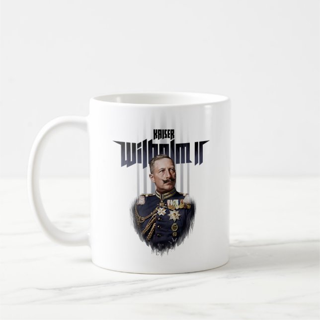 Kaiser Wilhelm II Porträtt Kaffemugg (Vänster)