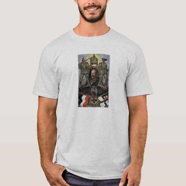 Kaiser Wilhelm Ii - tysk propagandavykort T Shirt (Framsida)