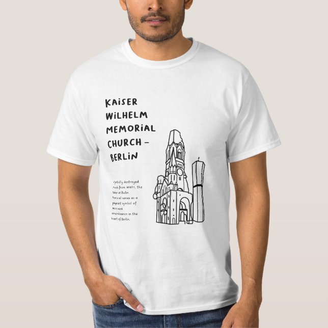 "Kaiser Wilhelm Memorial Church, Berlin" T Shirt (Framsida)