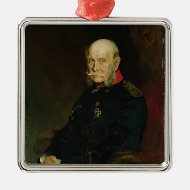 Kaiser Wilhelm mig, 1888 Julgransprydnad Metall (Framsidan)