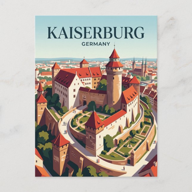 Kaiserburg Tyskland Vykort (Framsida)