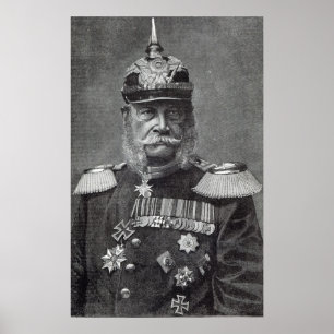 Kaiseren Wilhelm, från "fritidtimme", 1888 Poster