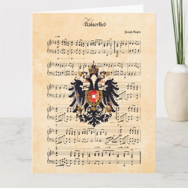 Kaiserlied, österrikisk kejsare kort (Framsida)